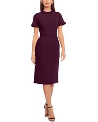 Maggy London - Ruffled-trim Sheath Dress - Lyst