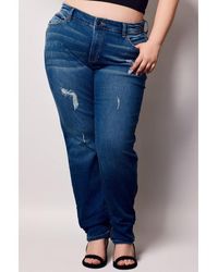 Slink Jeans - Plus Size High Rise Boyfriend Jeans - Lyst