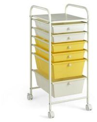 Gouun - 6 Drawer Rolling Storage Cart With Clear Plastic Drawers Lockable Wheels - Lyst