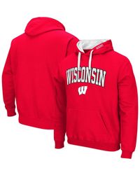 Colosseum Athletics - Wisconsin Badgers Big And Tall Arch & Logo 2.0 Pullover Hoodie - Lyst