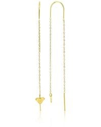 Roxy - Waterproof 65mm Triangular Heart Palm Tree Threader Earrings - Lyst
