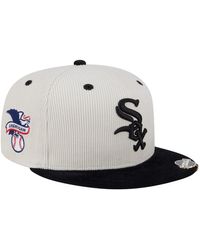 KTZ - Cream/black Chicago White Sox Two-tone Corduroy 59fifty Fitted Hat - Lyst