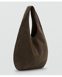 Mango - Split-leather Sack Bag - Lyst