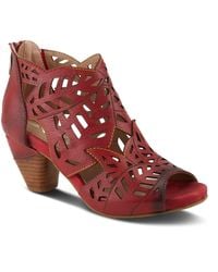 L'ARTISTE - L Artiste S Icon Laser-cut Leather Bootie - Lyst