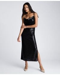 Kenneth Cole - Cowl Neck Sequin Maxi Dress - Lyst