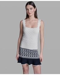 BCBGMAXAZRIA - Sleeveless Sweater Knit Rayon Tank Top - Lyst