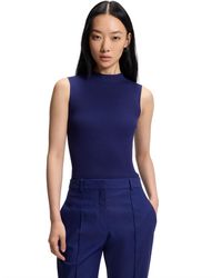 BOSS - Boss By Sleeveless Mock-neck Top - Lyst