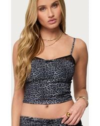Edikted - Edin Leopard Print Mesh Bra Top - Lyst