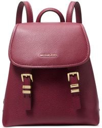Michael Kors - Michael Quinn Leather Flap Backpack - Lyst