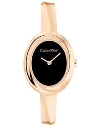 Calvin Klein - Twisted Bezel -tone Stainless Steel Bracelet Watch 24mm - Lyst