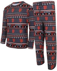 Concepts Sport - San Francisco Giants Knit Ugly Sweater Long Sleeve Top And Pants Set - Lyst