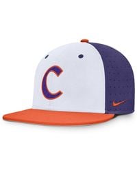 Nike - White/purple Clemson Tigers On-field Dugout True Performance Fitted Hat - Lyst