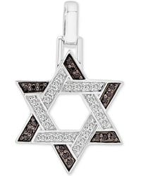 Macy's - Black & White Diamond Star Of David Pendant (3/8 Ct. T.w. - Lyst