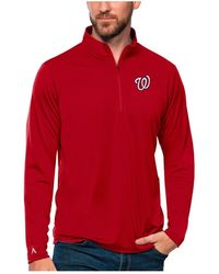 Antigua - Washington Nationals Tribute Quarter-zip Pullover Top - Lyst