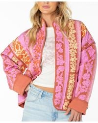 Roxy - Solana Lightweight Floral Quilted Jacket - Lyst