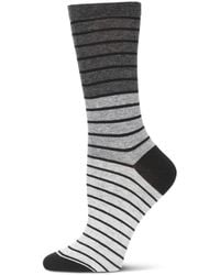 Memoi - Shaded Stripes Wool Blend Crew Socks - Lyst