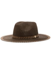 Steve Madden - Tri Colored Straw Panama Hat - Lyst