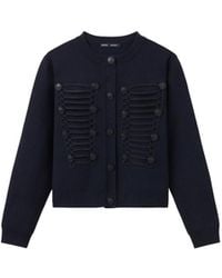Mango - Cropped Crewneck toggle-detail Knit Jacket - Lyst
