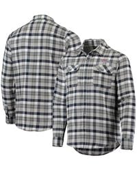 Men's Antigua Navy Dallas Cowboys Industry Flannel Button-Up Long Sleeve  Shirt