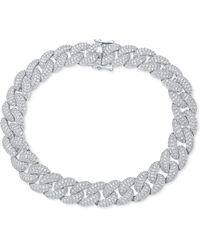 Macy's - Diamond Cuban Link Bracelet (10 Ct. T.w - Lyst