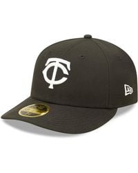 KTZ - Minnesota Twins Black And White Low Profile 59fifty Fitted Hat - Lyst
