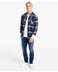 Sun & Stone - Sun Stone Phillip Plaid Flannel Shirt Regular Fit Long Sleeve Thermal T Shirt Denver Slim Fit Jeans Created For Macys - Lyst
