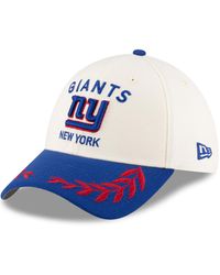 KTZ - Cream/royal New York Giants 2025 Nfl Draft 39thirty Flex Hat - Lyst