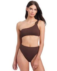 Sanctuary - Stay Connected One Shoulder Bikini Top High Leg High Rise Bikini Bottoms - Lyst
