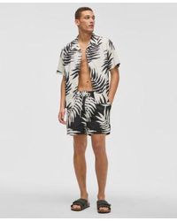 Mode Of One - Large Palm Relaxed Fit Printed Button Down Camp Shirt Regular Fit Printed Swim Trunks Exclusively At Macys - Lyst