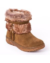 Minnetonka - Everett 2 Suede Faux Fur Winter Boots - Lyst
