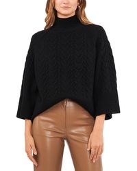 Vince Camuto - Cable-knit Mock-neck Sweater - Lyst