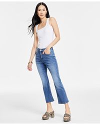 INC International Concepts - High Rise Crop Flare Jeans - Lyst