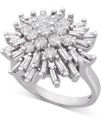 Wrapped in Love ? Diamond Starburst Cluster Ring (1-1/2 Ct. T.w.) In 14k White Gold, Created For Macy's - Multicolor
