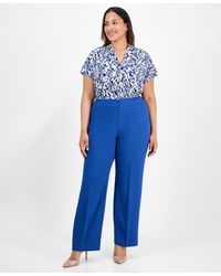 Kasper - Plus Size Straight-leg Pants - Lyst