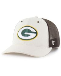 '47 - Carhartt X '47 /brown Green Bay Packers Undyed Trucker Adjustable Hat - Lyst