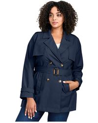 Avenue - Plus Size Tia Trench Jacket - Lyst