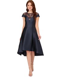 Adrianna Papell - Mikado High-low Party Dress - Lyst