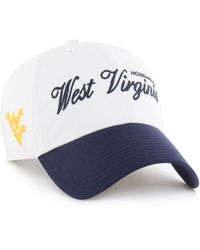 '47 - White West Virginia Mountaineers Contemporary Basics Foundation Clean Up Adjustable Hat - Lyst