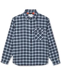 Lacoste - Plaid Croc Embroidered Flannel Shirt Jacket - Lyst
