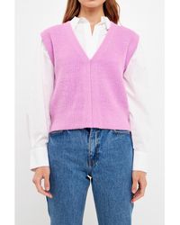English Factory - Knit Sweater Vest - Lyst