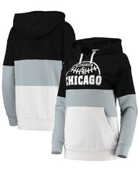 G-III 4Her by Carl Banks - Black And Gray Chicago White Sox Block And Tackle Colorblock Pullover Hoodie - Lyst