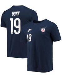 Nike Crystal Dunn Navy Uswnt Club Name And Number T-shirt - Blue