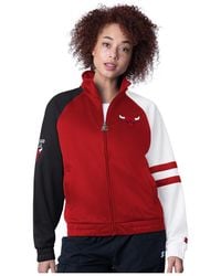 Starter - Chicago Bulls Line Up Dolman Raglan Full-zip Track Jacket - Lyst