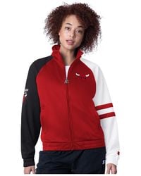 Starter - Chicago Bulls Line Up Dolman Raglan Full-zip Track Jacket - Lyst