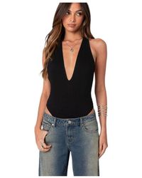 Edikted - Deep V Backless Bodysuit - Lyst