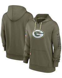 New York Giants 2022 Salute To Service Nike Olive Green Therma Performance  Pullover Hoodie