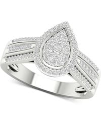 Macy's - Diamond Teardrop Cluster Statement Ring (1/2 Ct. T.w. - Lyst