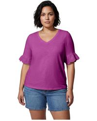 Avenue - Eyelet Trim Top - Lyst