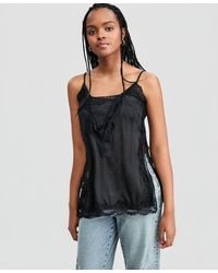 And Now This - Lace Trim Long Cami - Lyst