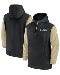 Nike - Black/gold New Orleans Saints 2024/25 Sideline Pre-game Player 1/2-zip Hoodie - Lyst
